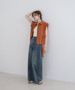 肩パット入りベストトップス