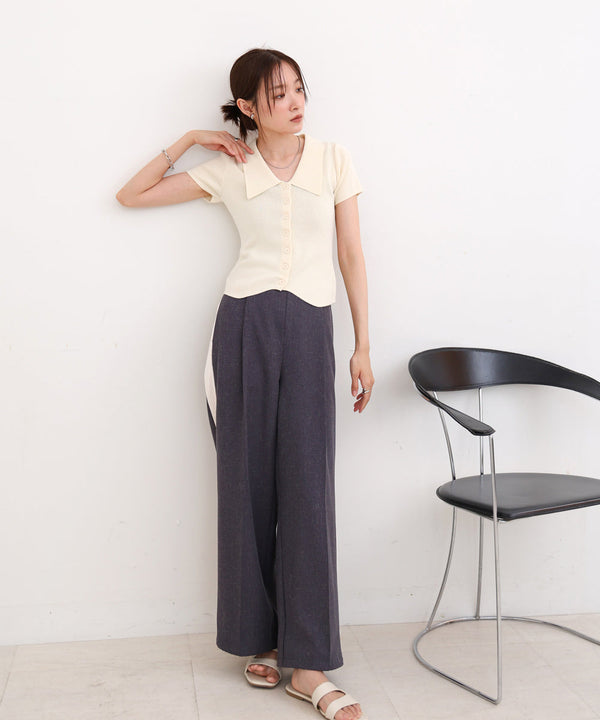 ビックカラーニットトップス