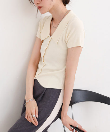 ビックカラーニットトップス