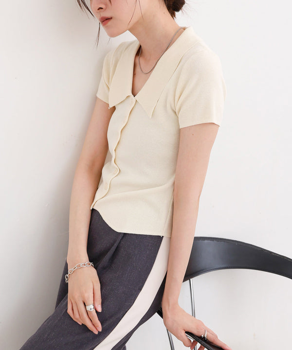 ビックカラーニットトップス