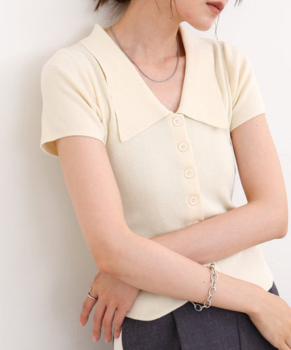 ビックカラーニットトップス