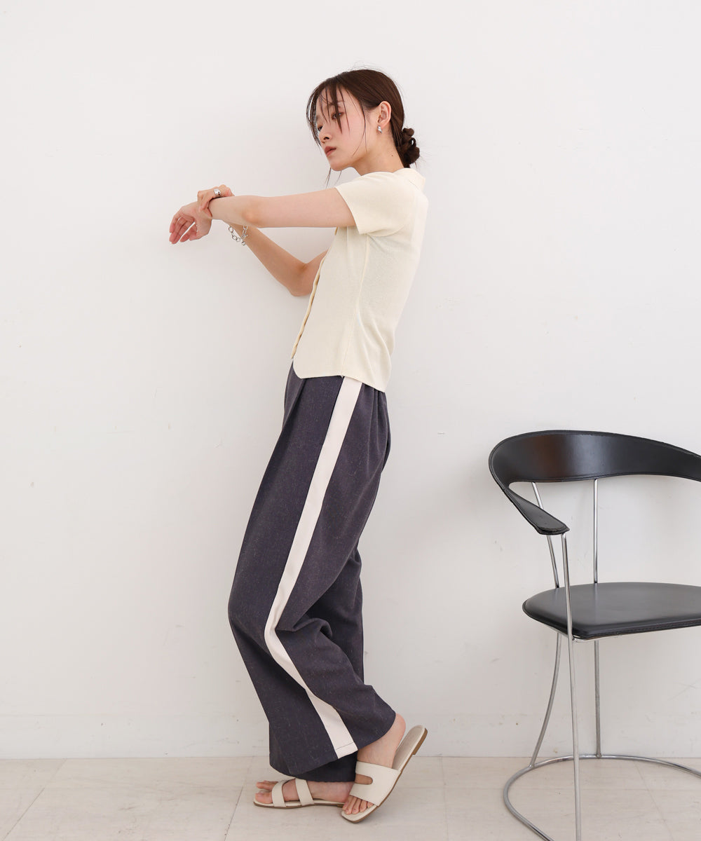 ビックカラーニットトップス