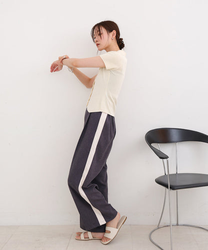 ビックカラーニットトップス