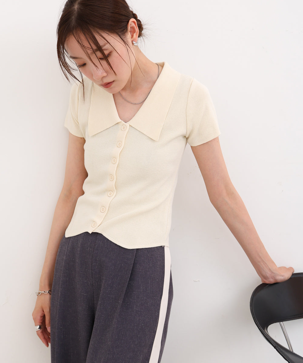 ビックカラーニットトップス