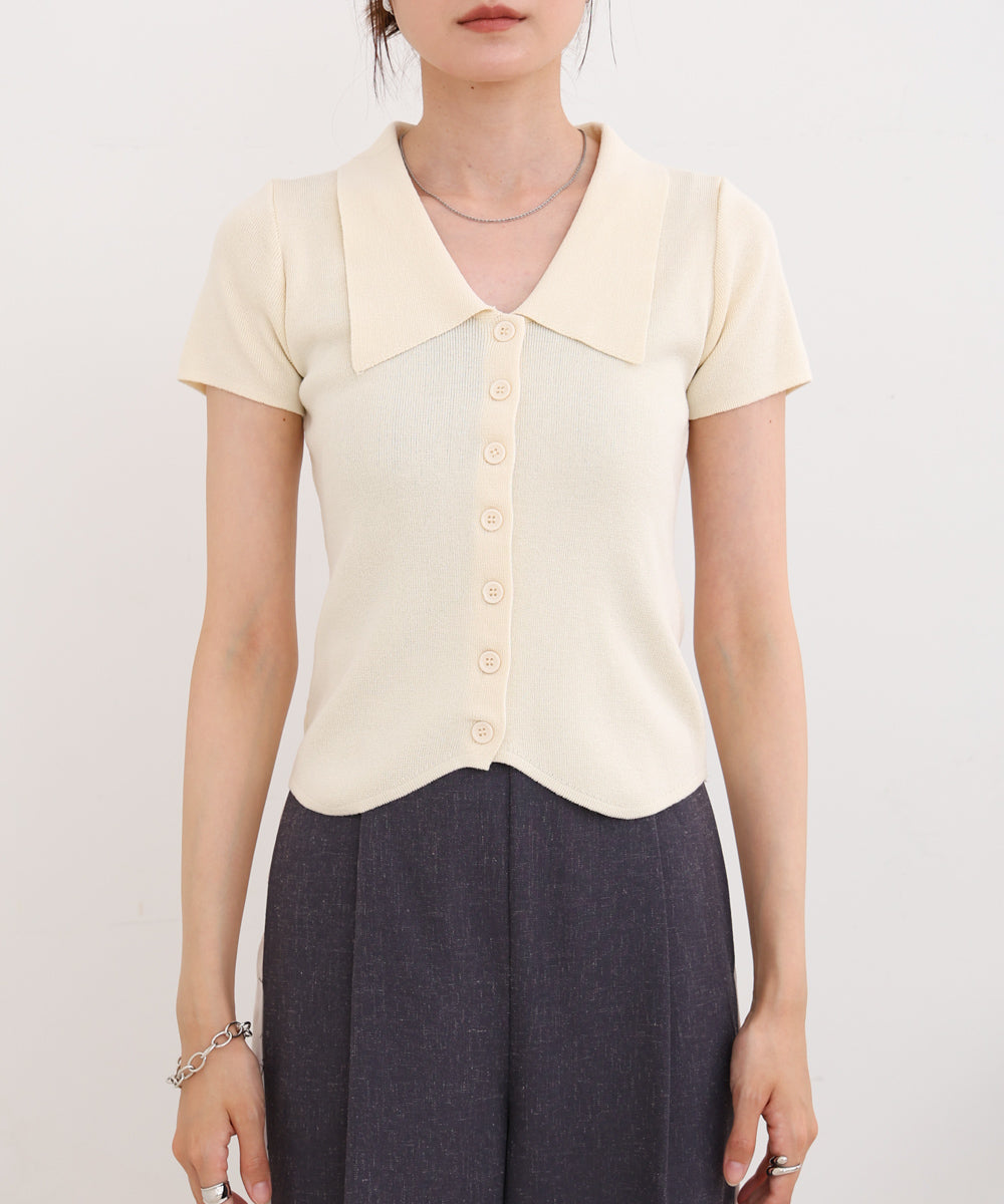 ビックカラーニットトップス