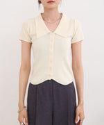 ビックカラーニットトップス