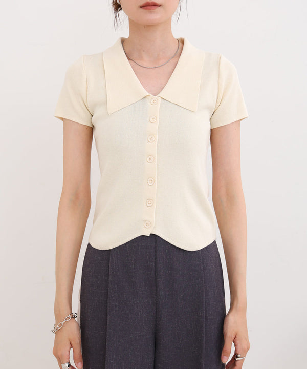 ビックカラーニットトップス