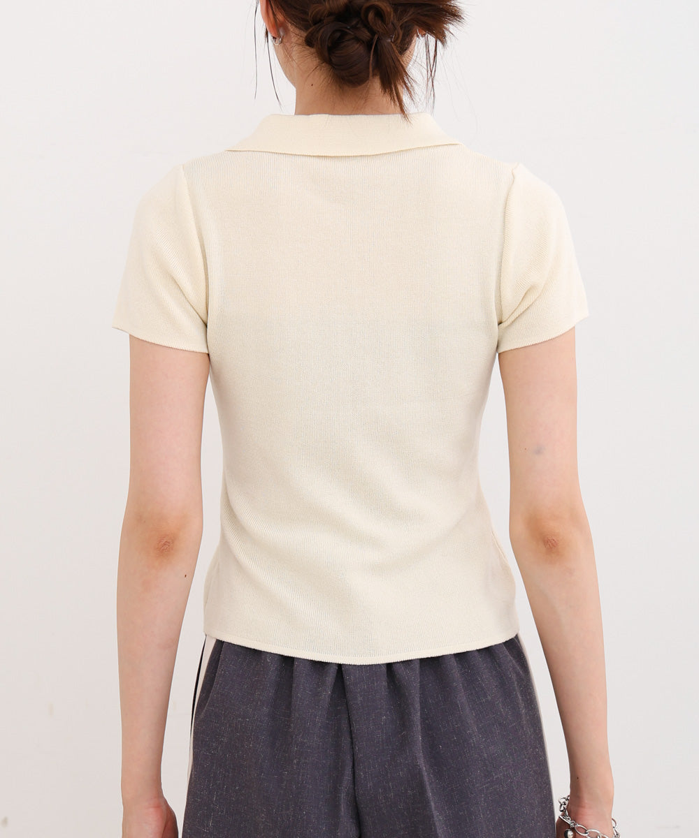 ビックカラーニットトップス