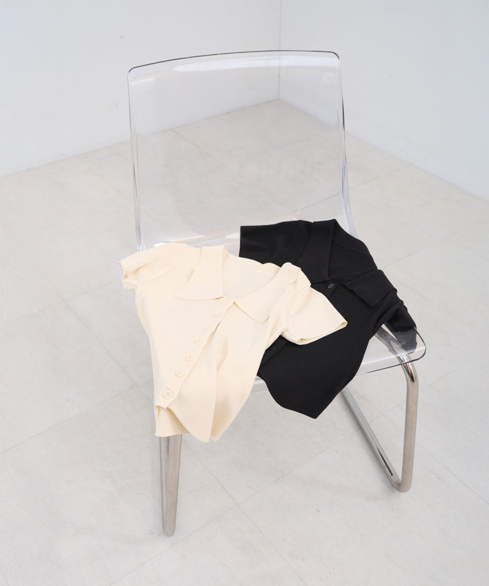 ビックカラーニットトップス