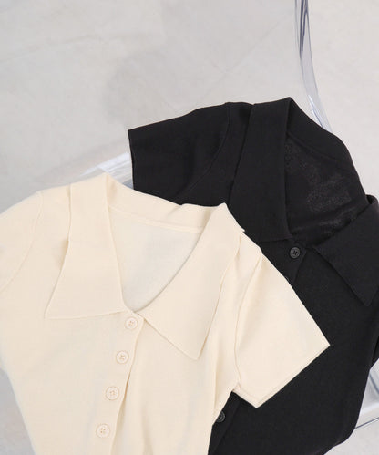 ビックカラーニットトップス