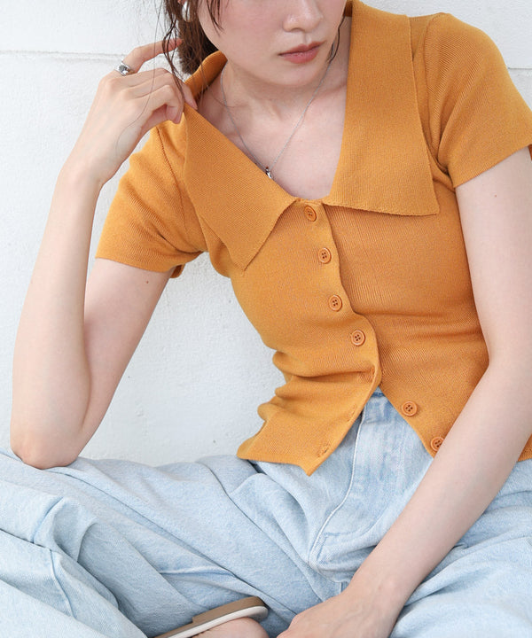 ビックカラーニットトップス