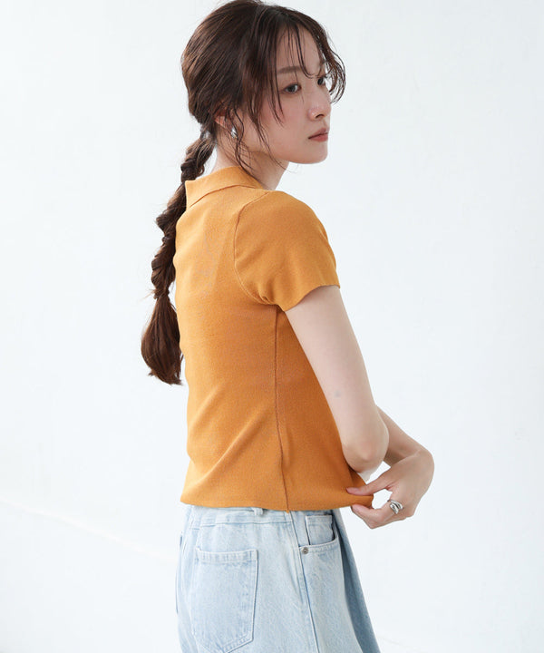 ビックカラーニットトップス