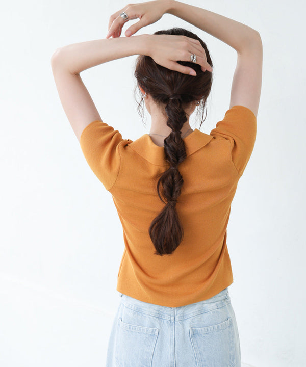 ビックカラーニットトップス