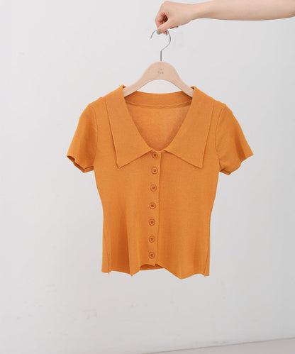 ビックカラーニットトップス