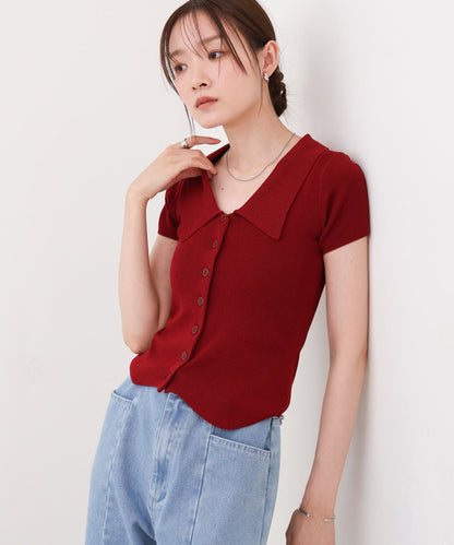 ビックカラーニットトップス