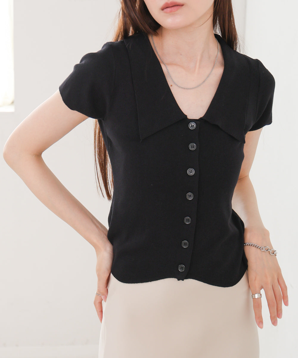 ビックカラーニットトップス