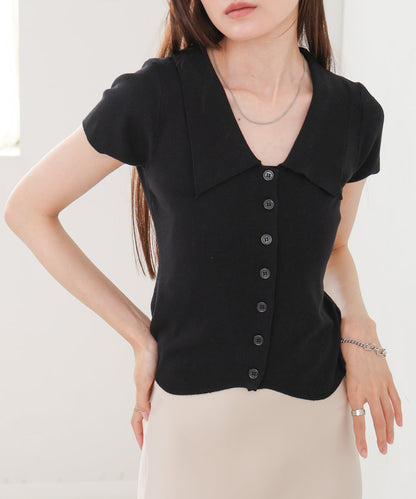 ビックカラーニットトップス