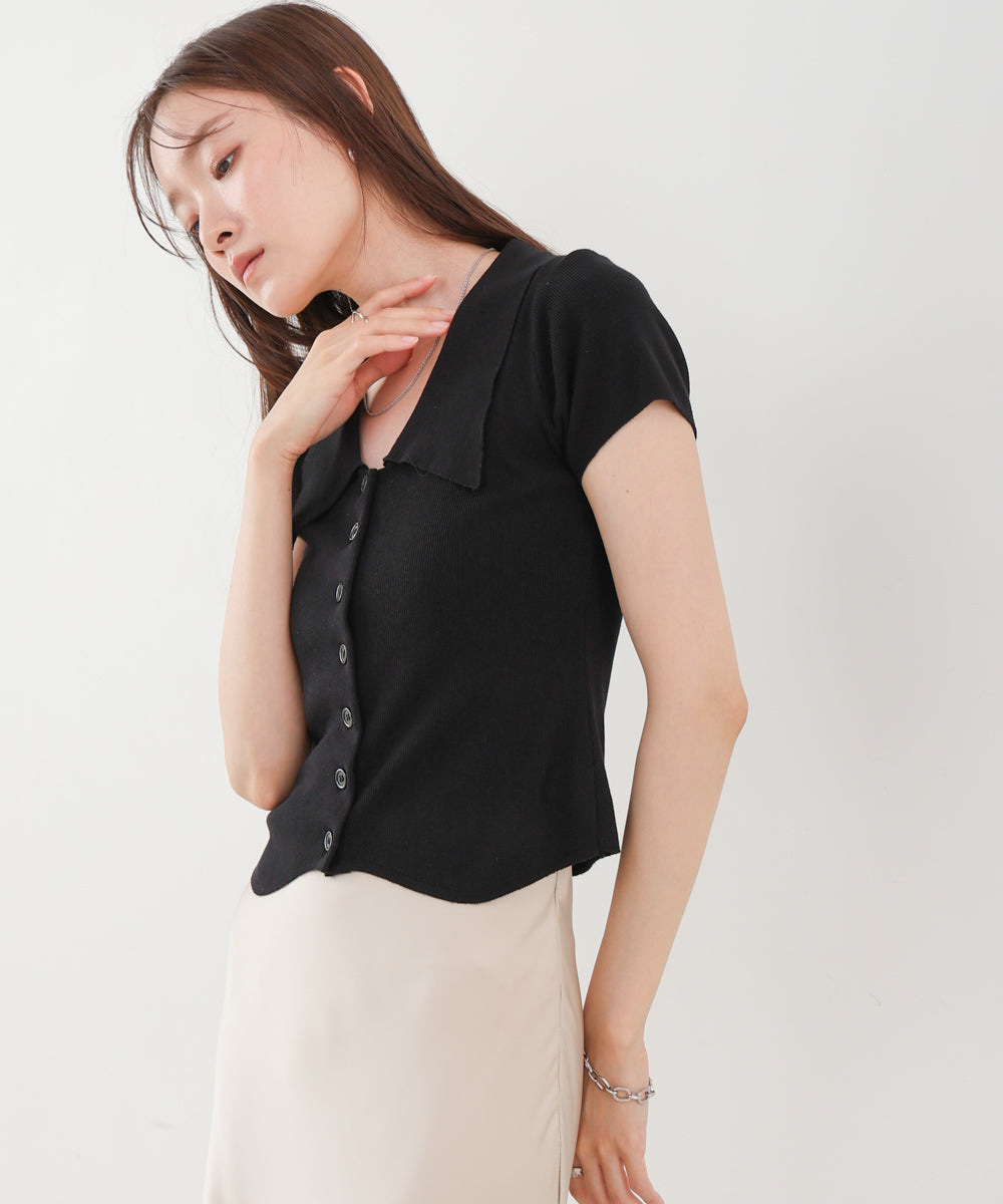 ビックカラーニットトップス