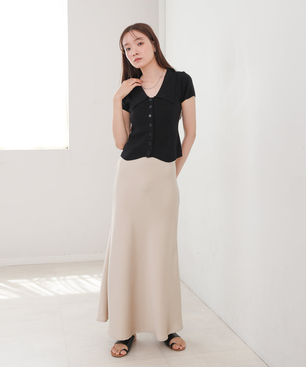 ビックカラーニットトップス