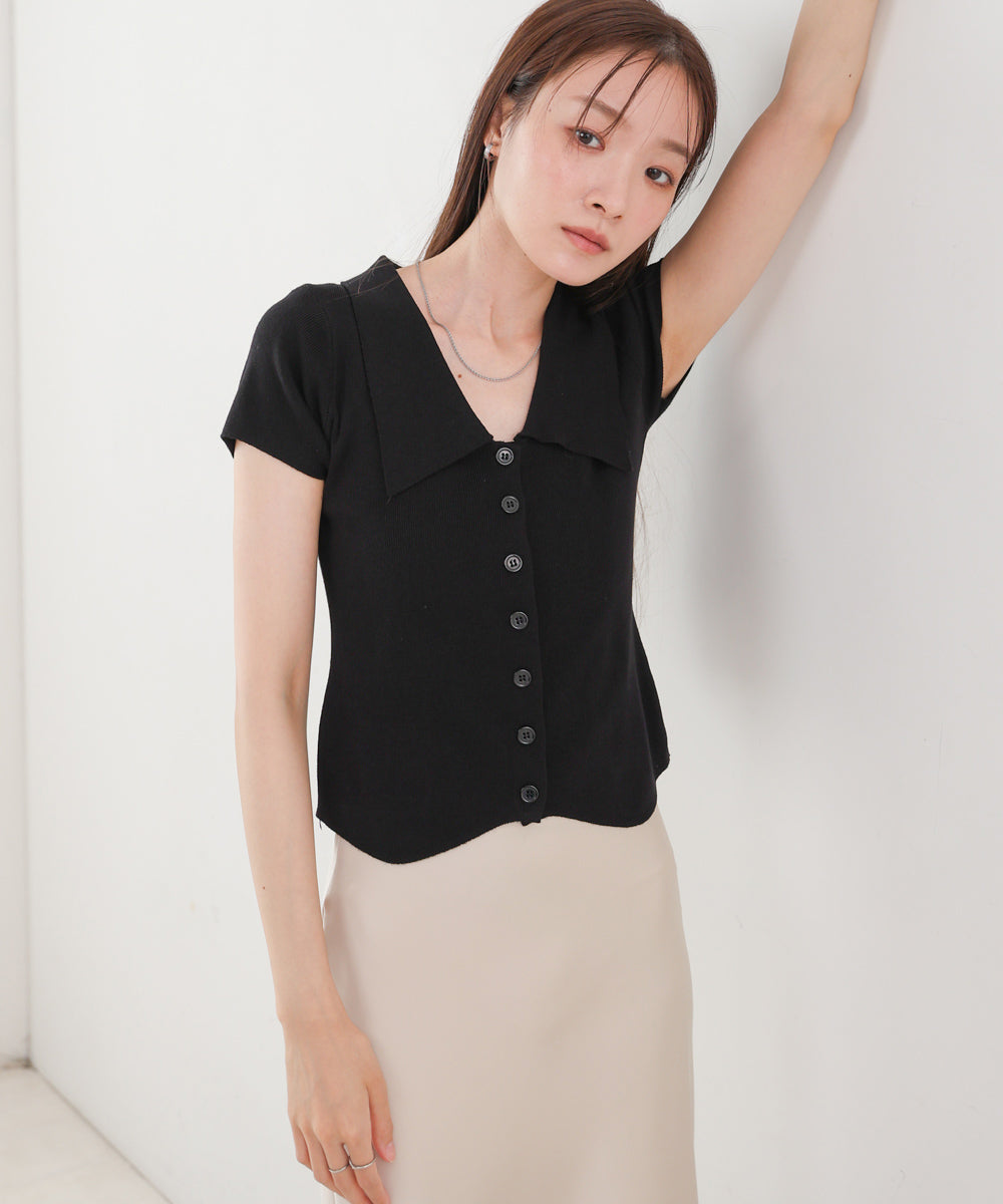 ビックカラーニットトップス