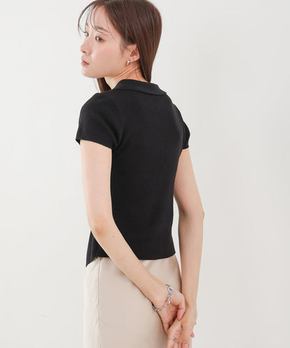 ビックカラーニットトップス