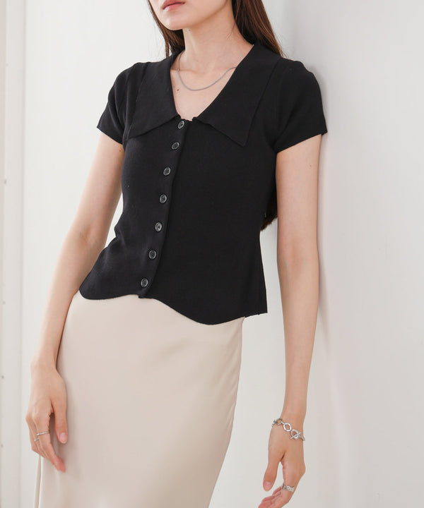 ビックカラーニットトップス