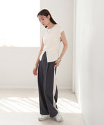 フロントスリット　サマーニットTシャツ