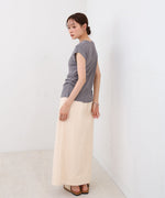 フロントスリット　サマーニットTシャツ