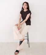 フロントスリット　サマーニットTシャツ