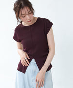 フロントスリット　サマーニットTシャツ