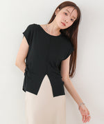 フロントスリット　サマーニットTシャツ