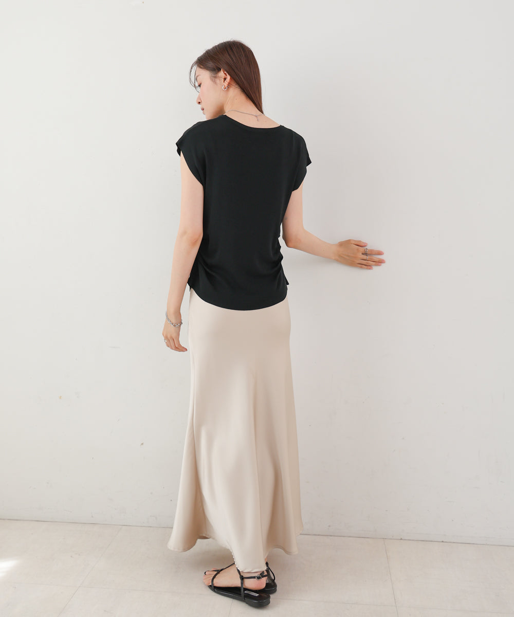 フロントスリット　サマーニットTシャツ