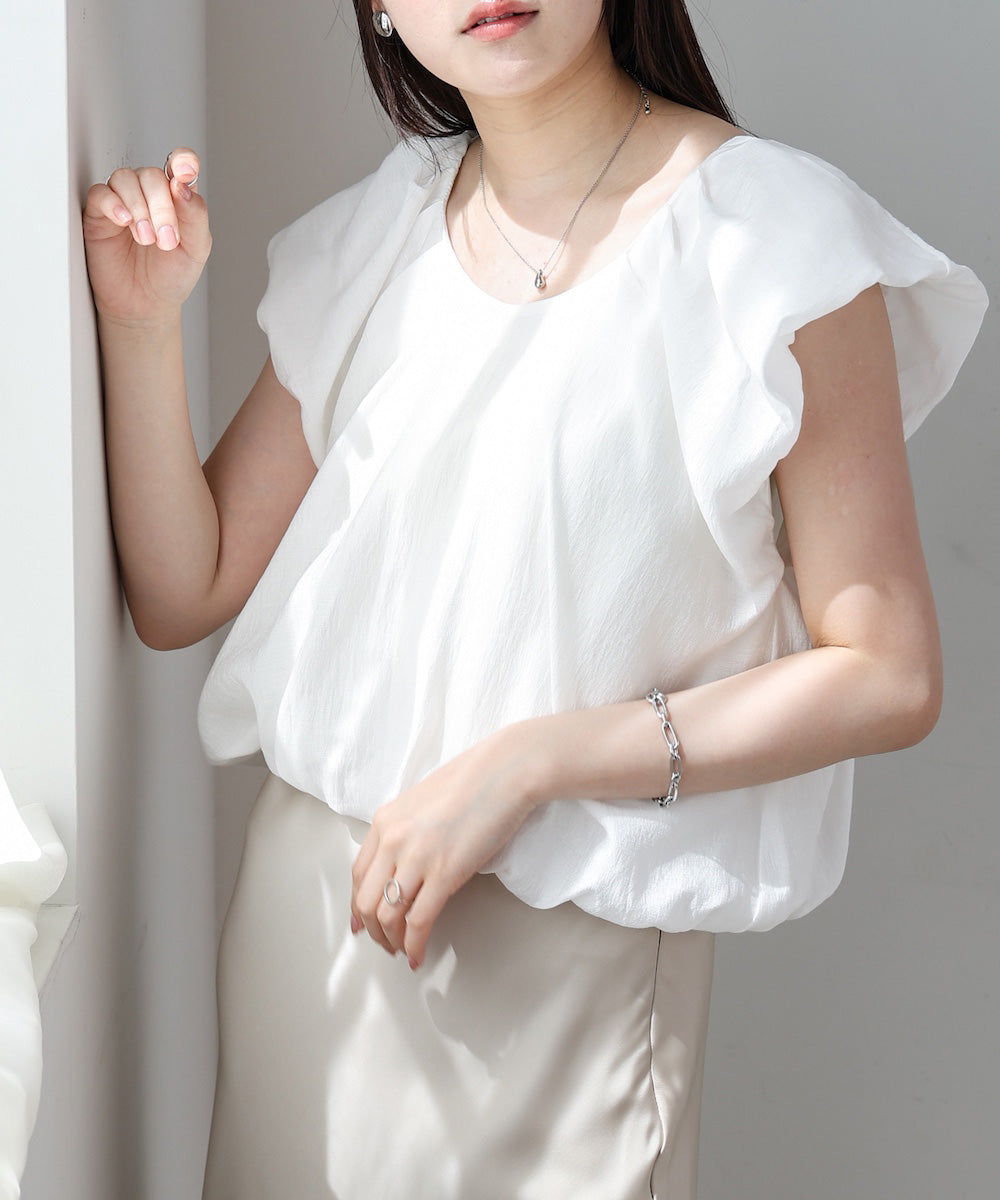 バルーンタックデザインブラウス