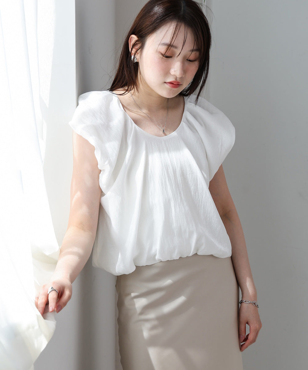 バルーンタックデザインブラウス