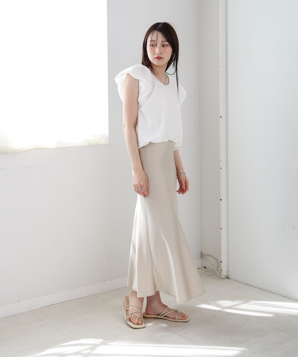 バルーンタックデザインブラウス