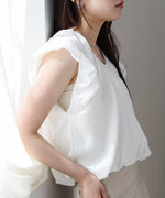 バルーンタックデザインブラウス