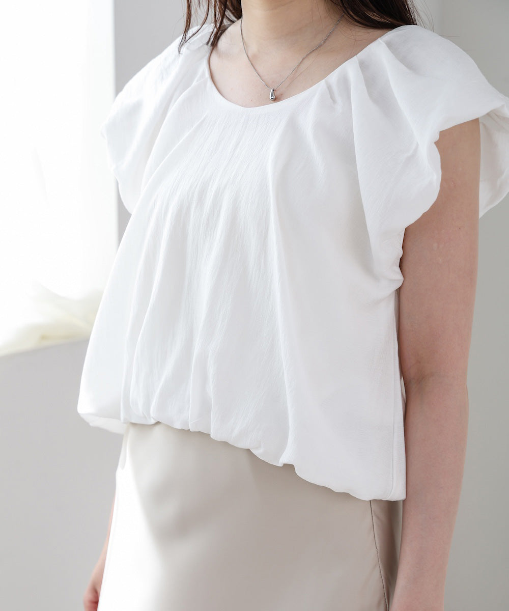 バルーンタックデザインブラウス