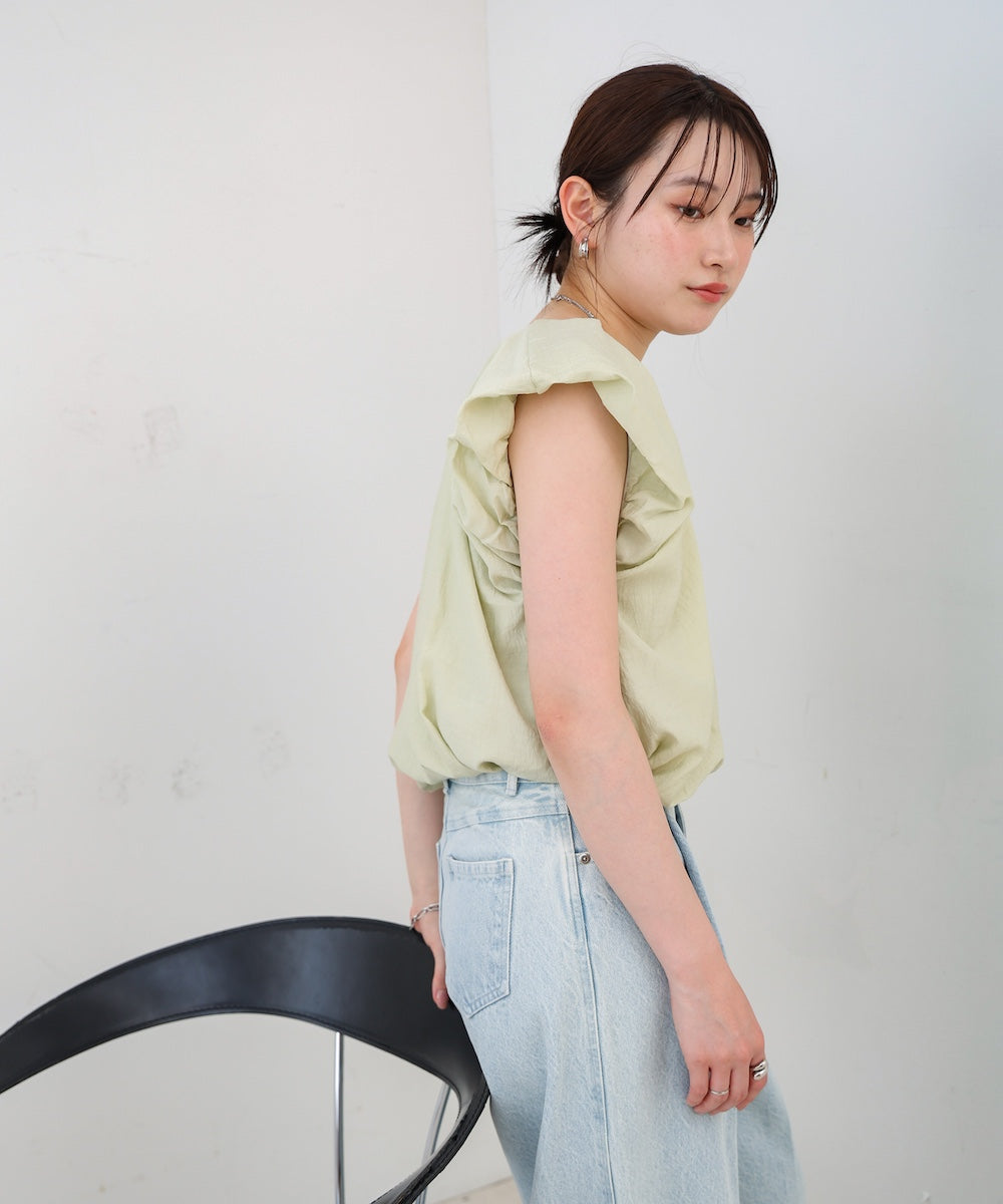 バルーンタックデザインブラウス