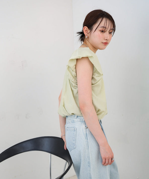 バルーンタックデザインブラウス