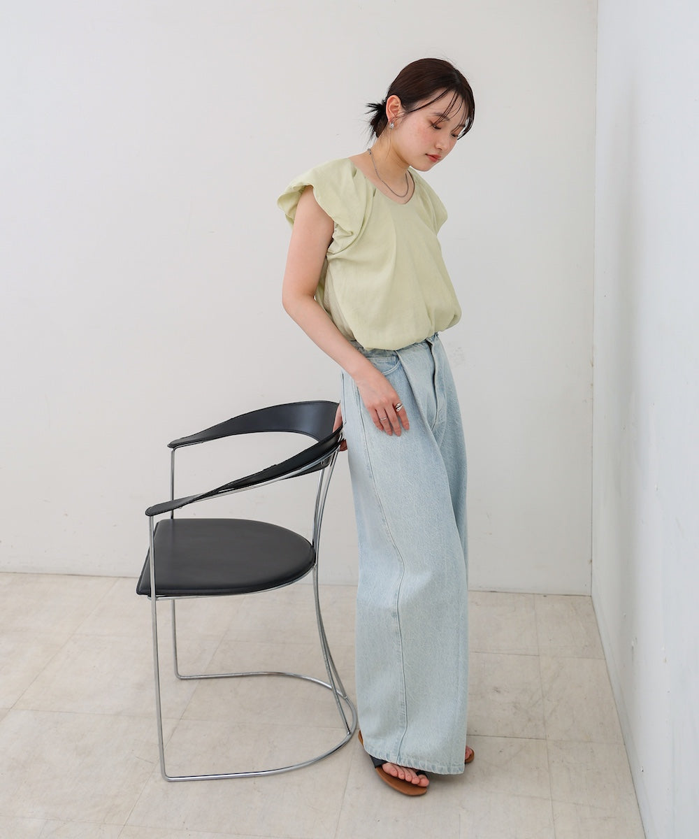 バルーンタックデザインブラウス