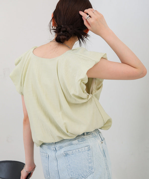 バルーンタックデザインブラウス