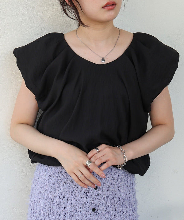 バルーンタックデザインブラウス