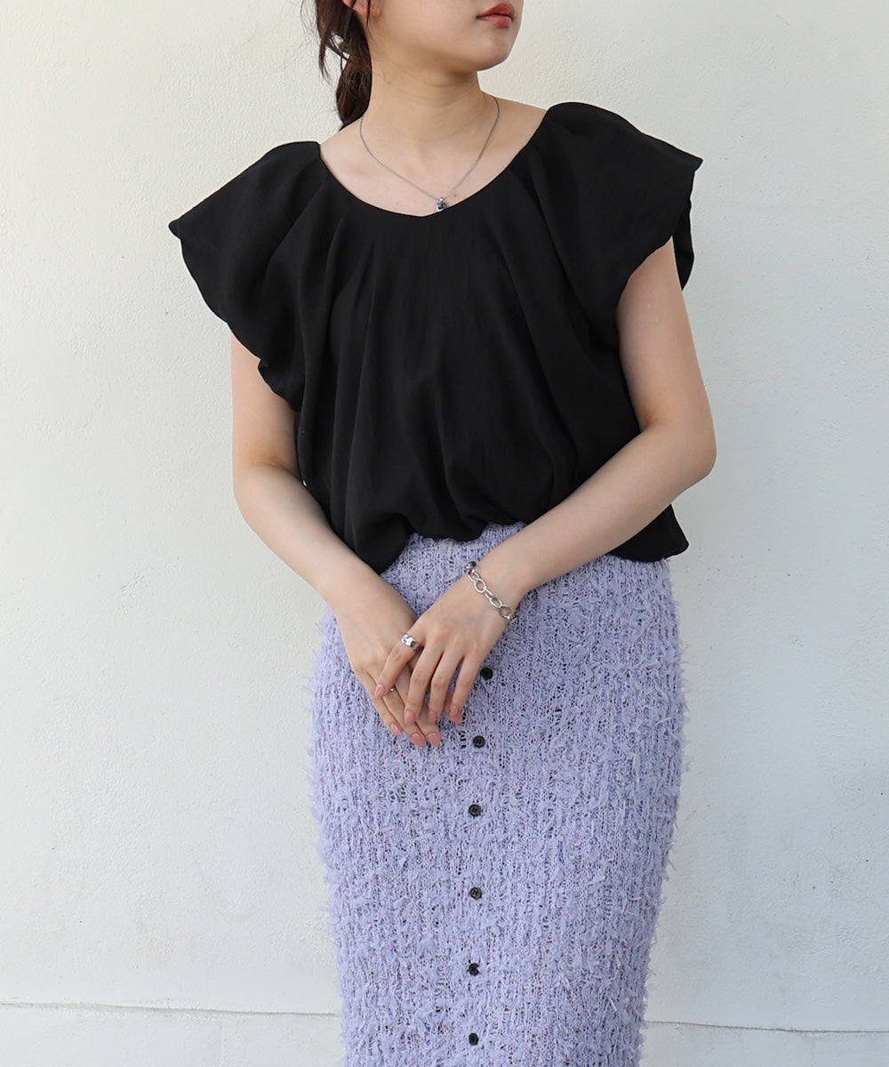 バルーンタックデザインブラウス