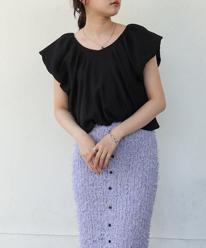 バルーンタックデザインブラウス