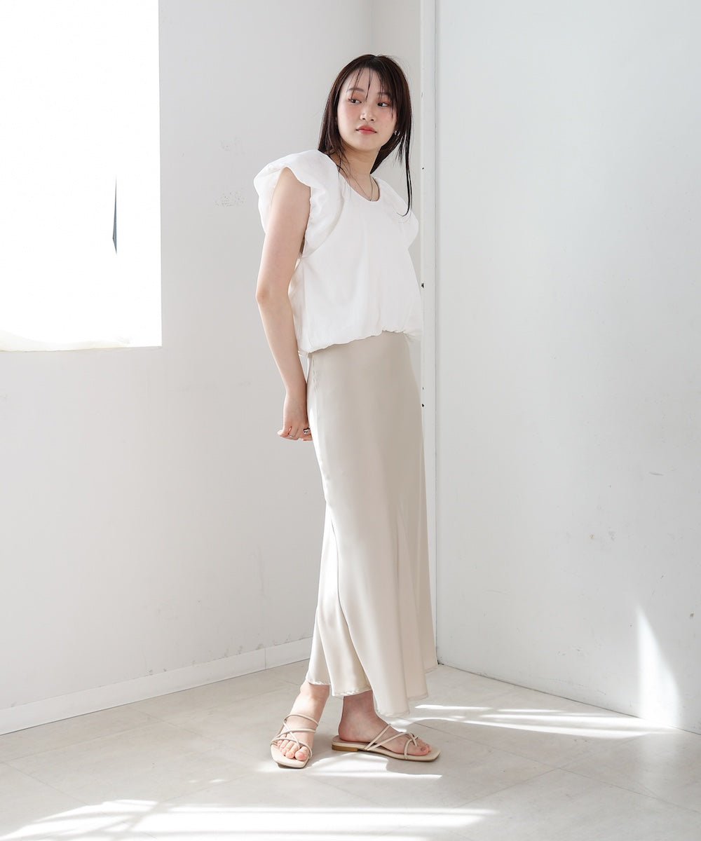 バルーンタックデザインブラウス