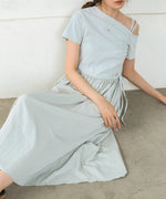 アシメシャーリングワンピース