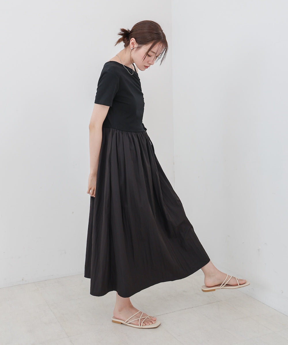 アシメシャーリングワンピース