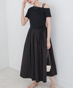 アシメシャーリングワンピース