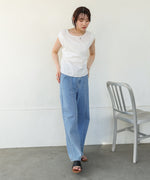 バックデザインノースリーブブラウス