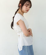 バックデザインノースリーブブラウス